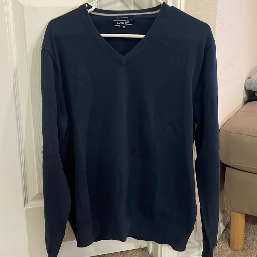 Lands End V-Neck Long-sleeve Shirt